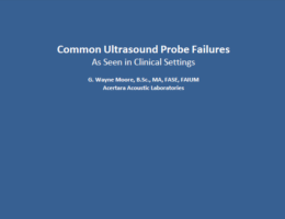 Common Ultrasound Probe Failures