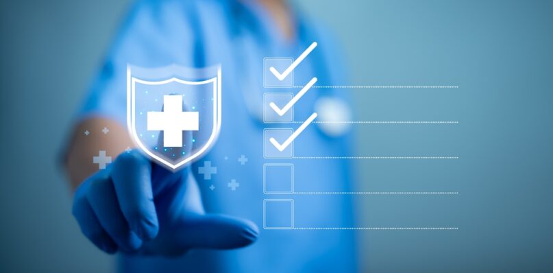 Medical Worker Touch Plus Icon For Health Care