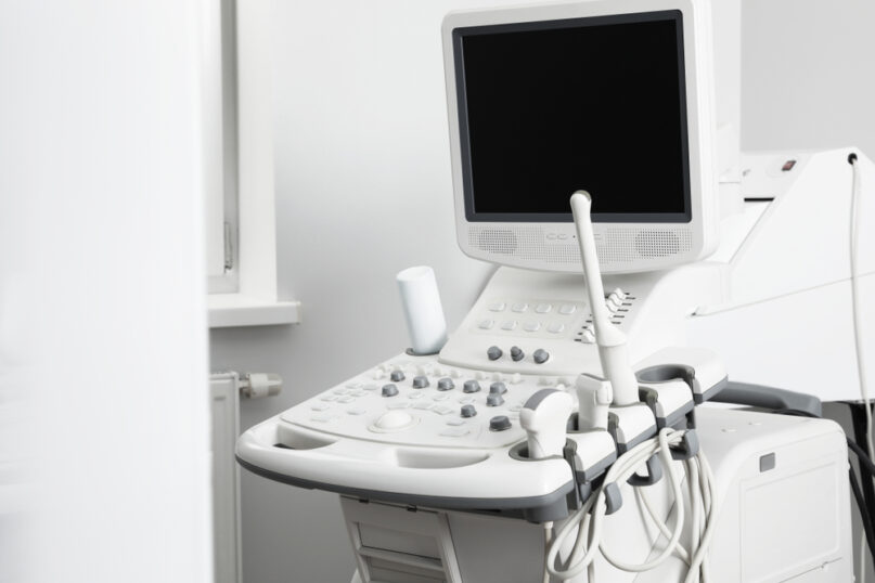 Modern Ultrasound Machine In Office.